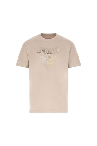 Guess M6gı11k2992 Cn Ss Triangle Hd Mu Erkek Tişört Bej