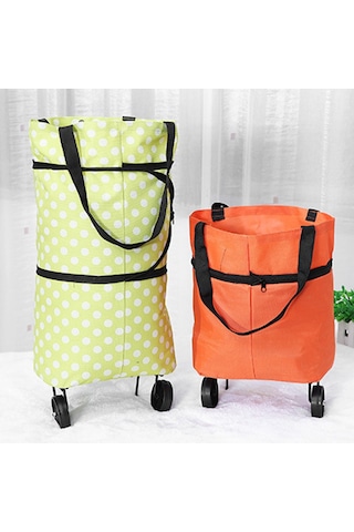 Taşınabilir Katlanır Tekerlekli Alışveriş Çantası