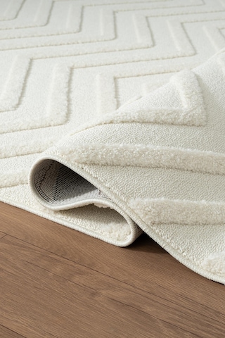 Loop Lp023w Beyaz Halı Dekoratif Sisal Yumuşak Bukleli Tozsuz Salon Halısı Yatak Odası Iskandinav-846 Beyaz