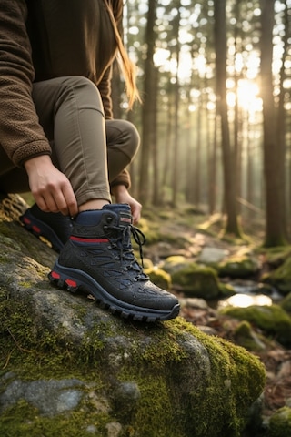 Enoch Erkek Su Geçirmez Kürklü Waterproof Outdoor Trekking Ve Dağcı Botu Lacivert