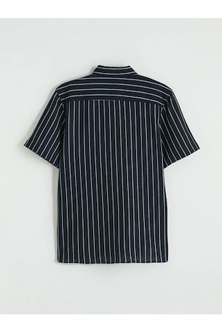 Lc Waikiki Lacivert Regular Fit Çizgili Oxford Erkek Gömlek
