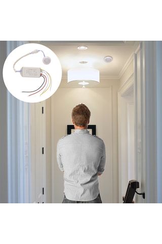 Shineyee Tr-100c Model Ac 220v Pır Kızılötesi Hareket Sensörü, Koridor/merdiven İçin Otomatik Işık Kontrolörü, 8m Algılama Mesafesi, 115 Açı, 25-200w Yük Kapasitesi