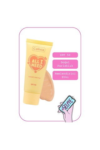 All I Need Radiant Skin Tint SPF 50 Renk Tonu Eşitleyici Aydınlatıcı Krem