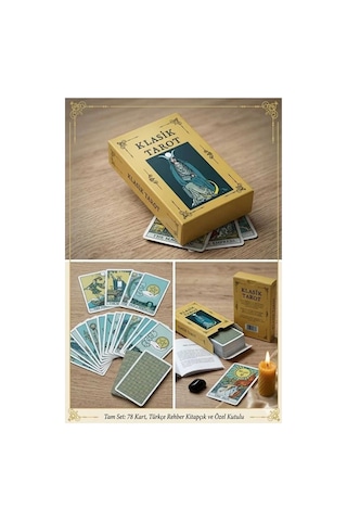 Klasik Tarot Destesi - Türkçe Kılavuz Kitapçıklı Tarot Seti 78 Kart - Rider Waite Tabanlı