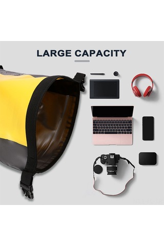 Lemestar 30l Su Geçirmez Spor Sırt Çantası - Kuru-ıslak Ayrımı, Telefon Penceresi Ve Kanca İle Kamp, Kayak, Yüzme İçin Sarı Sarı