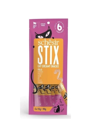 Schesir Stick Tavuklu Yetişkin Kedi Ödülü 6 x 15 G