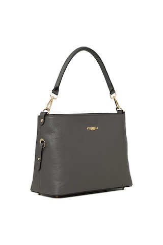 D27 Dark Grey Omuz Çantası Kadın Grazıa Piumelli Milano Bag Gri