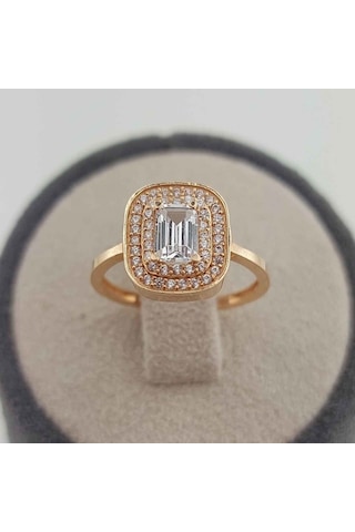 Altınbeyı Baget Taşlı Altın Yüzük 14 Ayar 2.21 Gram Abyyzk0143