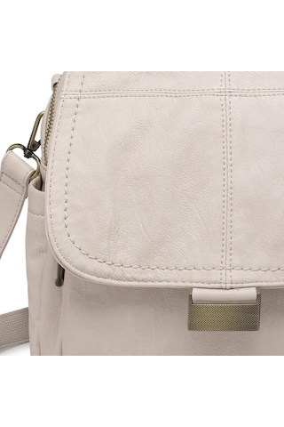 Yıkama Deri Sırt Askılı Kadın Çantası 21-k Barcelona 1908 Bej