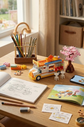 Ogi Mogi Toys Eğitici Bloklar Mobil Restoran 310 Parça, Yapı Seti