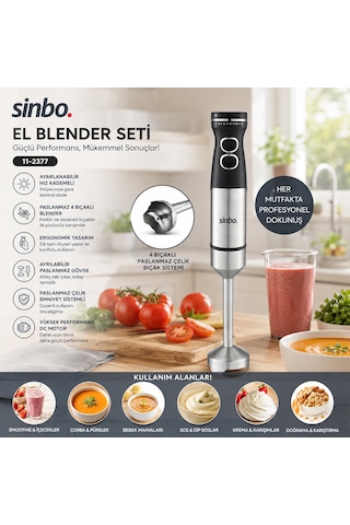 Çubuk El Blender Çelik Uçlu Dc Motor - 1500w Shb-7510