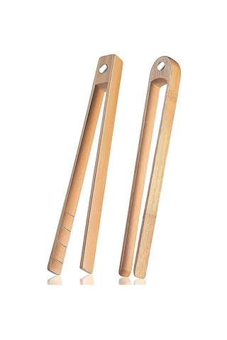 Mutfak Tost Maşası - 2 Adet Manyetik Bambu 8.7 Ahşap B