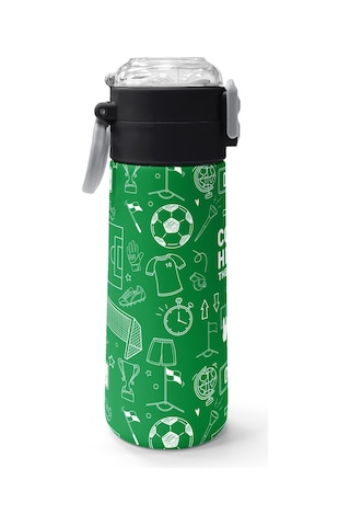 Coral High Kids Yeşil Futbol Desenli Pipetli Ve Direkt İçim Çelik Termos 500 Ml 38129 Yeşil