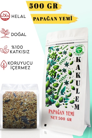 Kakulem Sertifikalı Premium Sultan Cennet Papağan Yemi 500 Gr