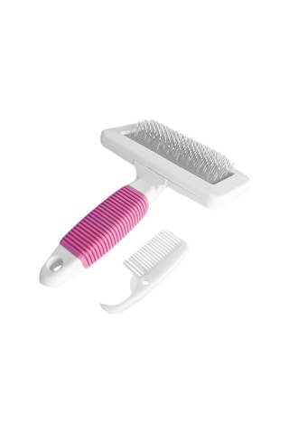 Markapet Temizleme Aparatlı Kedi Köpek Tarağı 9.5 Cm-14 Cm Medium Pembe