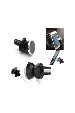 Carub Oto Telefon Tutucu Izgaraya Geçmeli Mıknatıslı 360