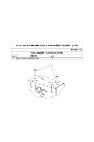 Moto Üçel Honda Nx 500 Uyumlu Hidrolik Koruma