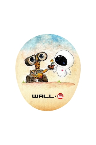 Wall E Ve Eve Tasarım Bilek Destekli Mouse Pad