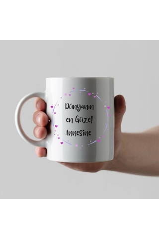 Canım Annem Fotoğraflı Kupa Bardak Ve Mdf Bardak Altlığı Seti Anneler Günü Hediyesi