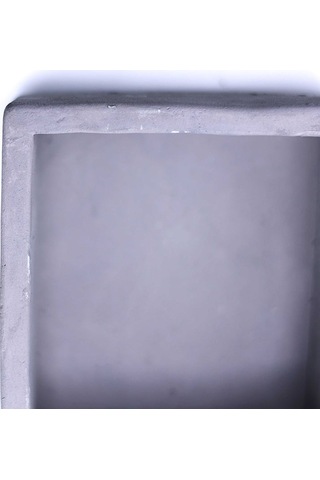 Kare Beton Saksı 10cm Gri