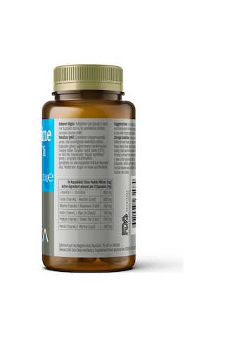 Talya L-Carnitine L-Karnitinli Bitkisel Karışım İçeren Takviye Edici Gıda 60 Kapsül
