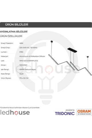 Thunderbolts Modern Led Avize Sarkıt Linear Aydınlatma