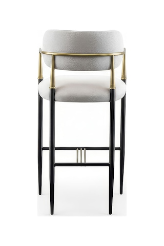 Elegance Kolçaklı Metal Bar Sandalyesi Siyah