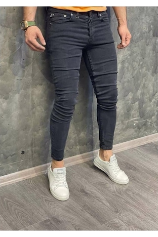 Erkek Slim Fit Likralı Kot Pantolon Jeans Bilek Kalıp