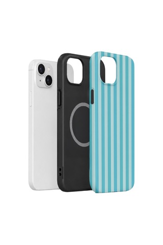 Apple iPhone Uyumlu 13 Vorian Çift Katmanlı Magsafe Kılıf Turquoise Riviera