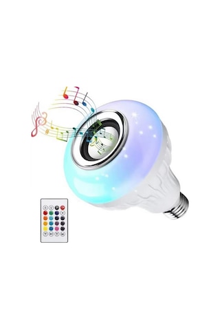 Wn-1156 Rgb Led Lamba Duya Takılan Bluetooth Hoparlör Uzaktan Kumandalı 3w Speaker 5w Led Aydınlatma