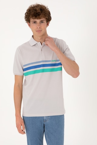 U.S. Polo Assn. Erkek Regular Fit Polo Yaka Açık Gri Tişört 50306811-VR001