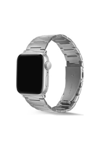 Apple Watch Uyumlu Ultra 49mm Kordon Krd-48 Metal Strap Kayış - Gümüş