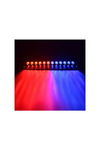 S12 Cam İçi Vantuzlu PolisLambası 12 Ledli Kırmızı Mavi Çakmaklık Girişli (00)