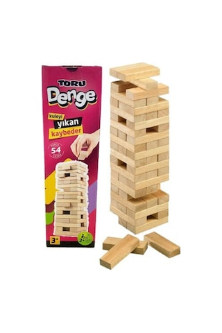 Jenga Ahşap Oyunu 54 Parça