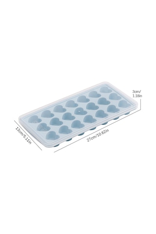 Mufunye Kalp Şekilli 21'li Silikon Buzluk, Kolay Çıkarım, Kokteyl/şarap/çikolata İçin, Yemek Kalitesi Materyal Çok Renkli