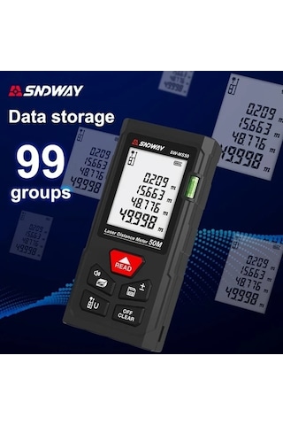 Besthome1 Dream011 Snwy Lazer Ölçer 100m 328.08 Fit Ekran Baloncuk Seviyesi Sürekli Ölçüm Profesyonel