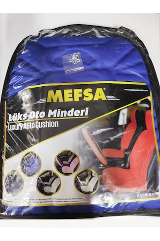 2,li Oto Koltuk Kılıfı Minder Alkantra Kumaş Mavi Renk Kabartmalı