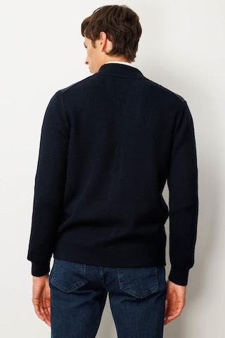 Jack & Jones Erkek Hakim Yaka Önü Keçe Triko Mont Desen Lacivert