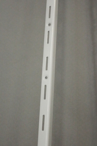 2 Adet 100 Cm Beyaz Tek Sıra Delikli Raf Dikme Destek Profili - Raf Direği Beyaz