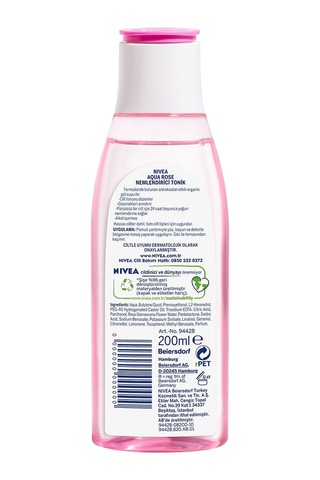 Aqua Rose Organik Gül Suyu İçeren Nemlendirici Tonik 200 Ml,nemlendirici,eşit Cilt Tonu
