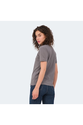 Slazenger VERA I Kadın Polo Yaka Koyu Gri Tişört