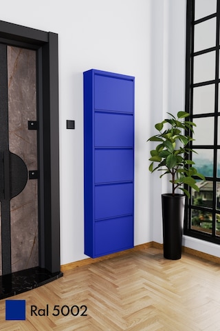 Evdemo 5 Kapaklı Metal Ayakkabılık Lacivert