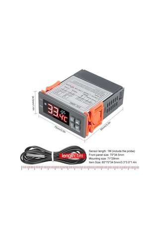 Pazly Stc-3000 110-220v Dijital Mikrobilgisayarlı Sıcaklık Kontrol Ünitesi
