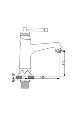 Newarc Pera Lavabo  Bataryası Altın 961521
