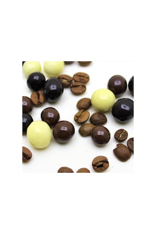 Dark Brown Bitter- Sütlü - Beyaz Çikolatalı Kahve Çekirdekli Çikolata Dolgulu Draje 1 KG