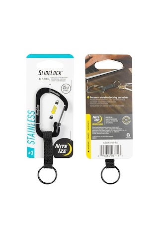 Nite Ize Slidelock Key Ring Carabiner 3 - Siyah
