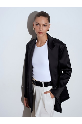 Dilvin 60797 Blazer Ceket-siyah