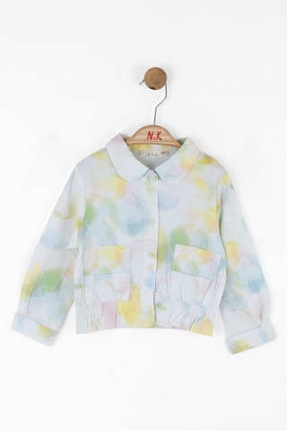 Xo Kids Kız Çocuk Gömlek 1-4 Yaş 38616 Ekru - Mavi