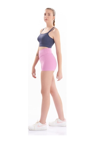Josejuan Kadın Mini Spor Şort Tayt Yüksek Bel Sıkılaştırıcı 7400-lila Lila