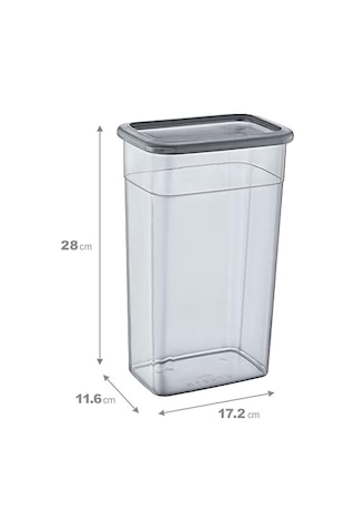 6'li Set Skali Dikdörtgen Saklma Kabı Antrasit 3500 Ml Diğer
